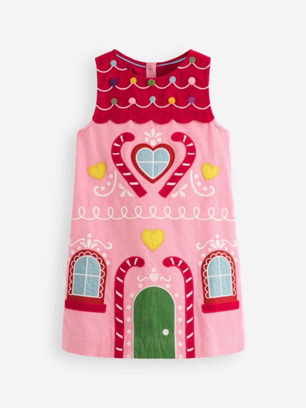 HTF NWT Mini Boden Logo Pinafore Dress